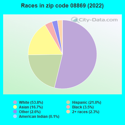 Races in zip code 08869 (2019)