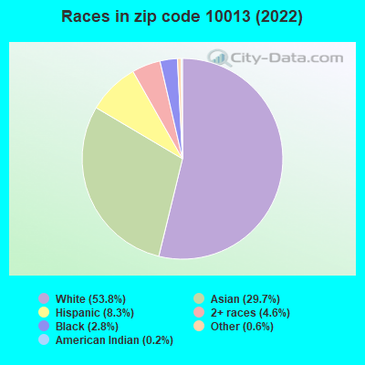 Races in zip code 10013 (2019)