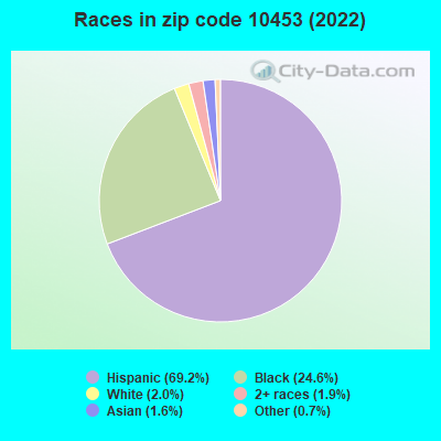 Races in zip code 10453 (2019)