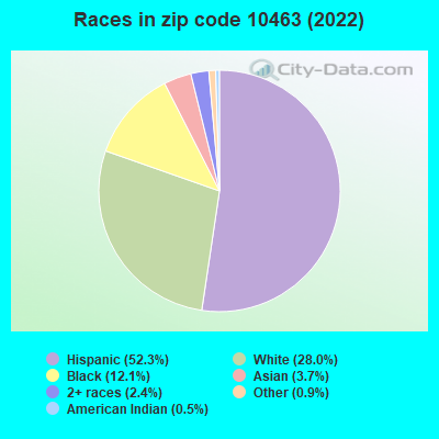 Races in zip code 10463 (2019)