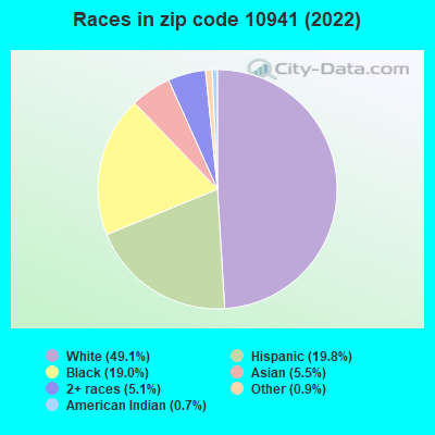 Races in zip code 10941 (2022)