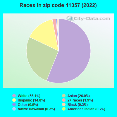 Races in zip code 11357 (2021)