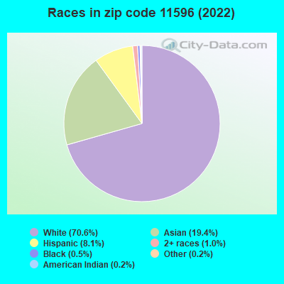 Races in zip code 11596 (2021)