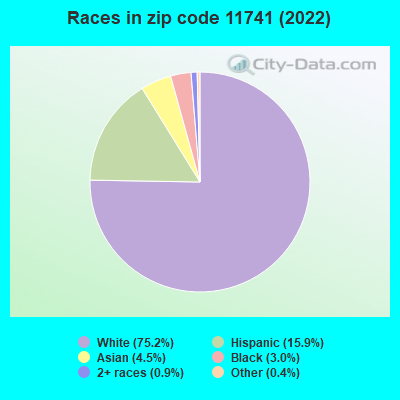 Races in zip code 11741 (2022)