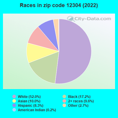 Races in zip code 12304 (2019)