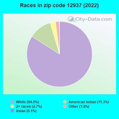 Races in zip code 12937 (2019)