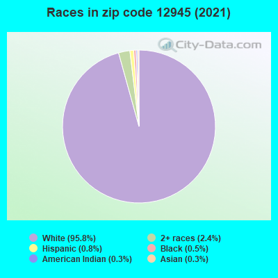 Races in zip code 12945 (2019)