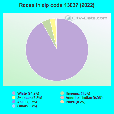 Races in zip code 13037 (2022)