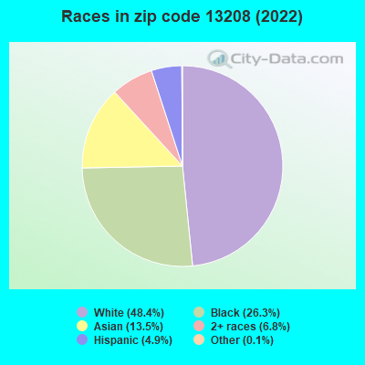 Races in zip code 13208 (2021)