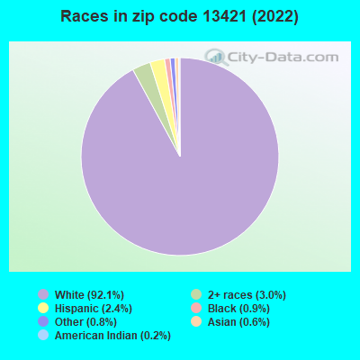 Races in zip code 13421 (2019)