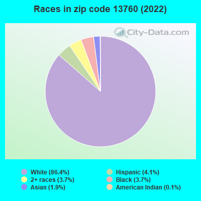 Races in zip code 13760 (2021)