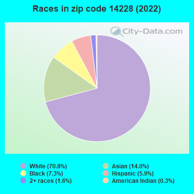 Races in zip code 14228 (2021)