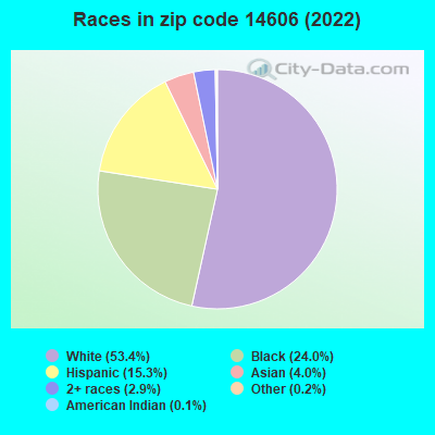 Races in zip code 14606 (2019)