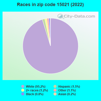 Races in zip code 15021 (2019)