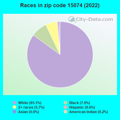 Races in zip code 15074 (2019)