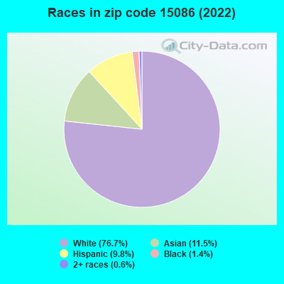 Races in zip code 15086 (2022)