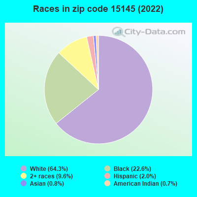 Races in zip code 15145 (2021)