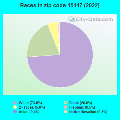Races in zip code 15147 (2019)