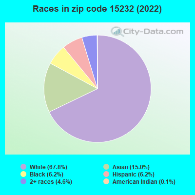 Races in zip code 15232 (2021)