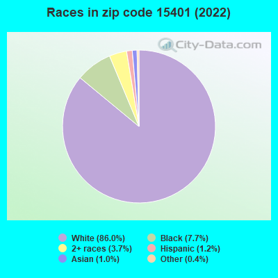 Races in zip code 15401 (2019)