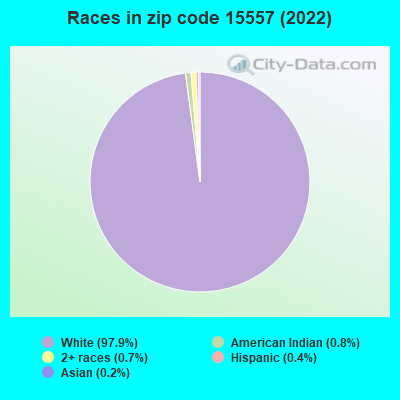 Races in zip code 15557 (2022)