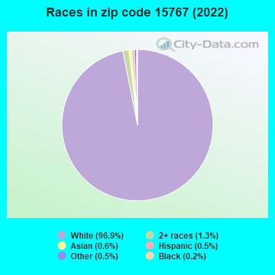 Races in zip code 15767 (2019)