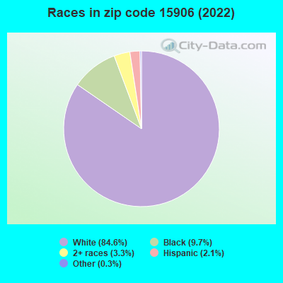 Races in zip code 15906 (2019)