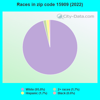 Races in zip code 15909 (2019)