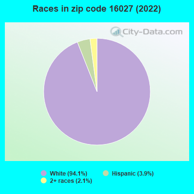 Races in zip code 16027 (2022)