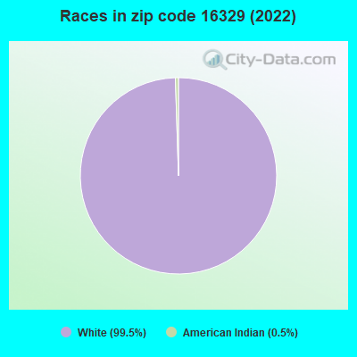 Races in zip code 16329 (2022)