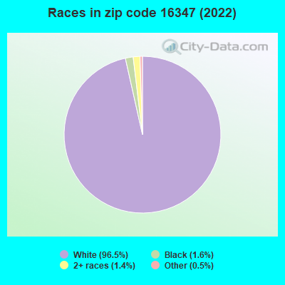 Races in zip code 16347 (2022)