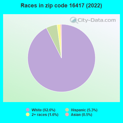 Races in zip code 16417 (2019)