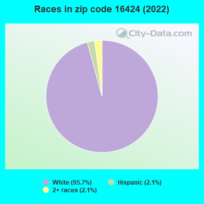 Races in zip code 16424 (2022)