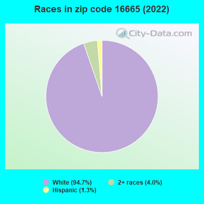 Races in zip code 16665 (2022)