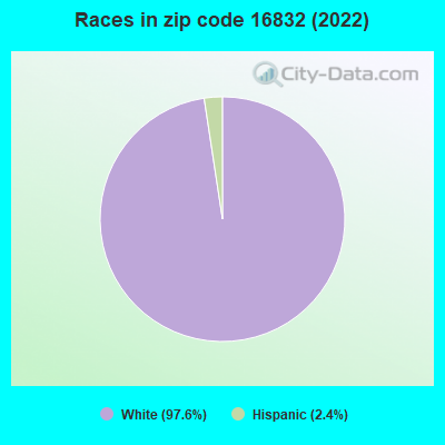 Races in zip code 16832 (2022)