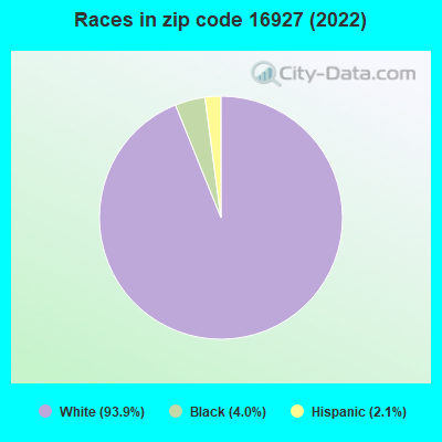 Races in zip code 16927 (2022)