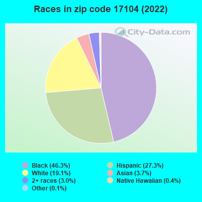 Races in zip code 17104 (2022)