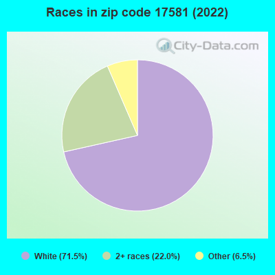 Races in zip code 17581 (2019)