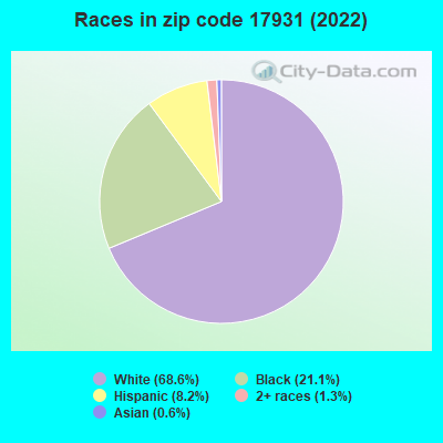 Races in zip code 17931 (2021)