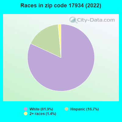 Races in zip code 17934 (2022)