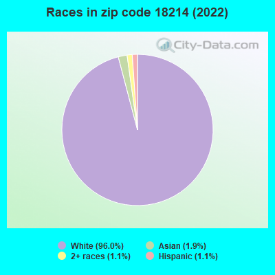 Races in zip code 18214 (2022)