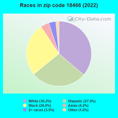 Races in zip code 18466 (2019)