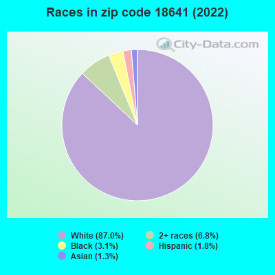 Races in zip code 18641 (2021)