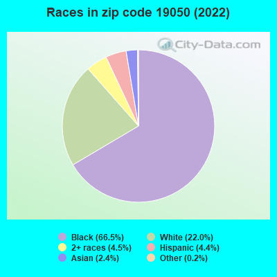 Races in zip code 19050 (2022)