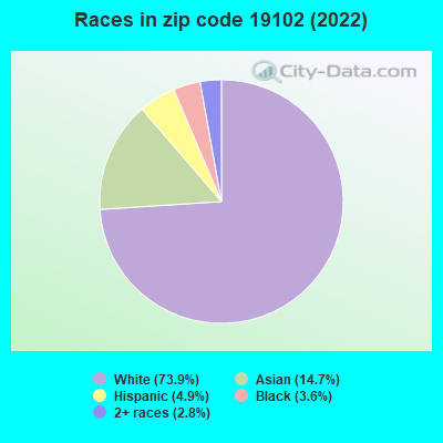 Races in zip code 19102 (2021)