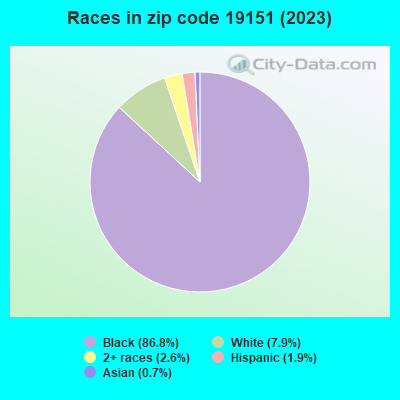 Races in zip code 19151 (2022)