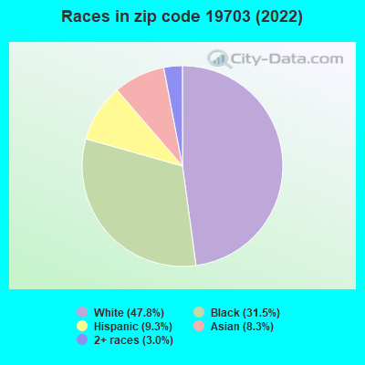 Races in zip code 19703 (2019)