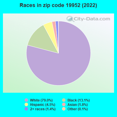 Races in zip code 19952 (2019)