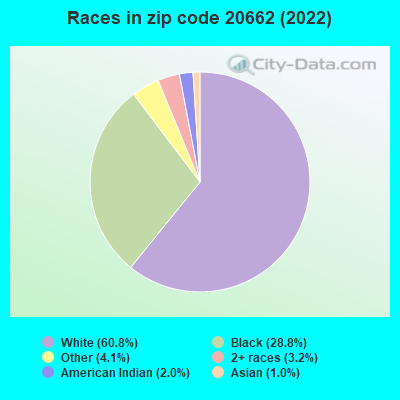 Races in zip code 20662 (2022)