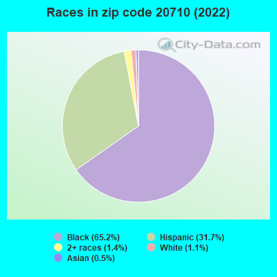 Races in zip code 20710 (2019)